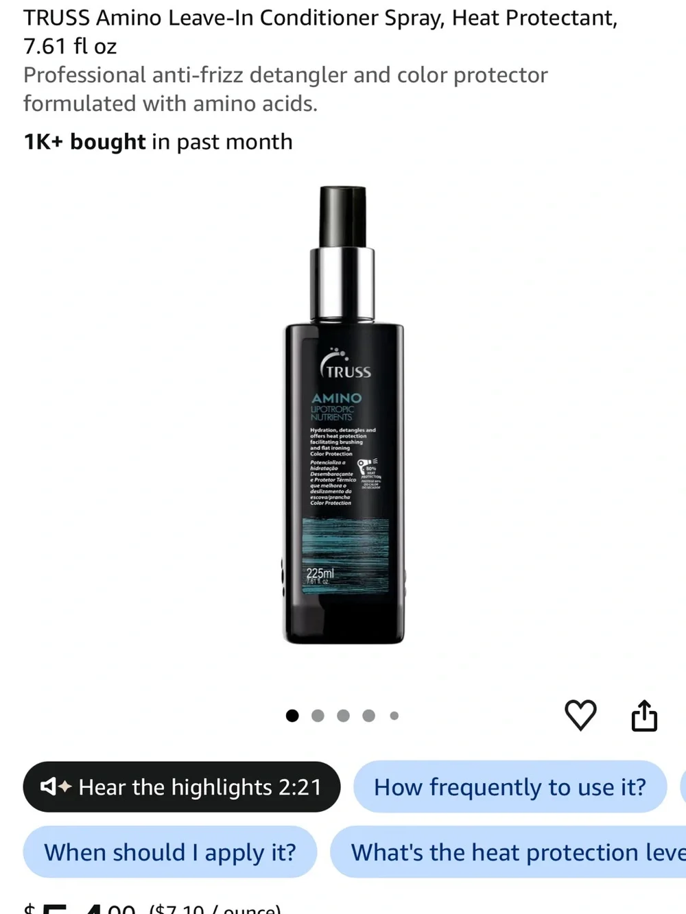 Truss Amino hair serum